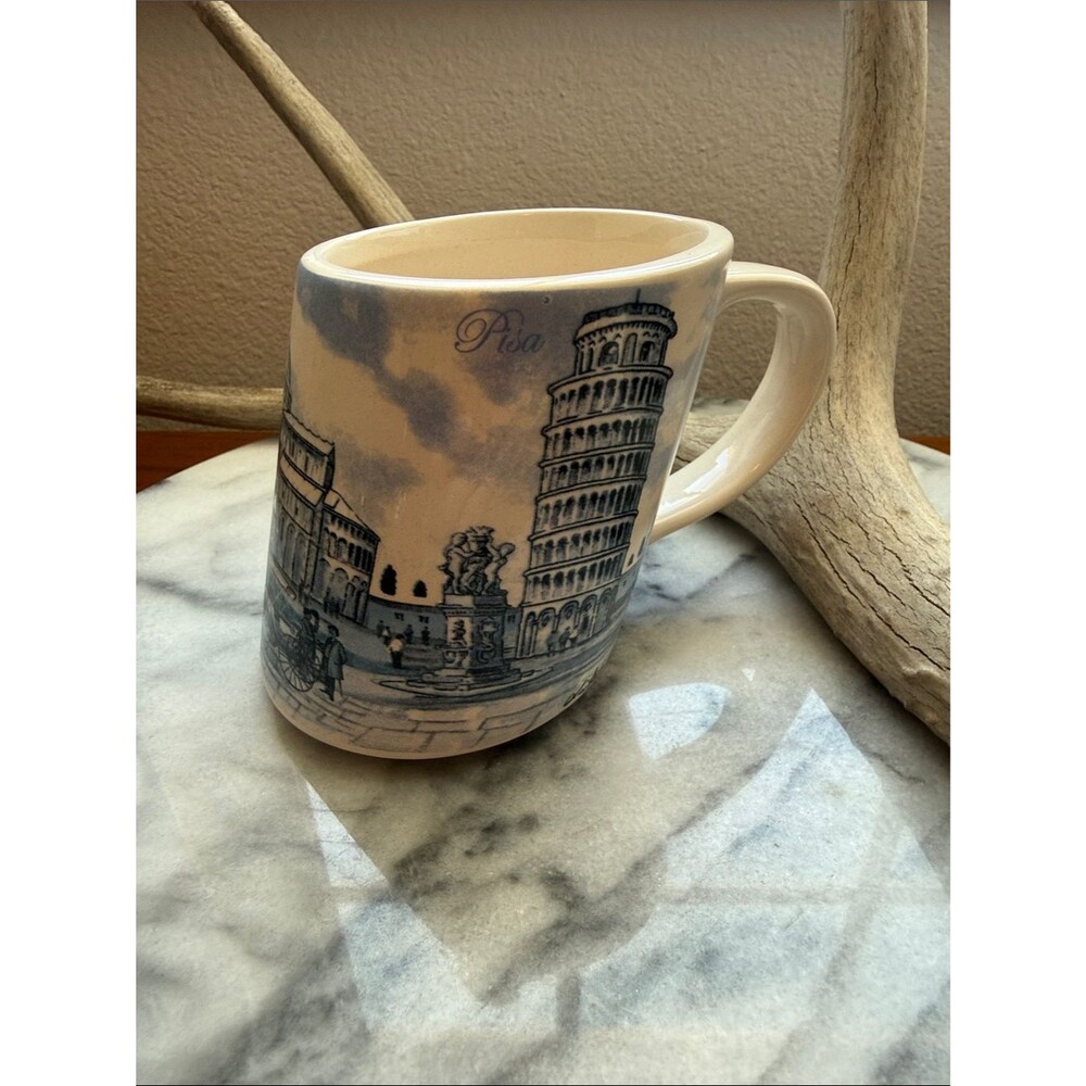Vintage Leaning Tower of Pisa Tilted Coffee Mug